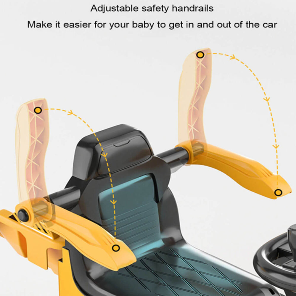 3-In-1 Toddler 6V Ride-On Push Car Kids 4WD Rechargeable Excavator with Fully Electric Digging Arm - Image 7
