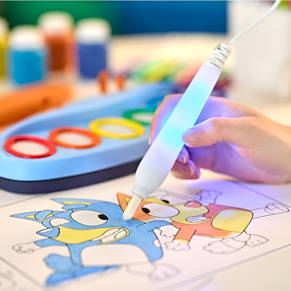 Kids Toys Mess Free Paint Set Light Up Brush Art Activity
