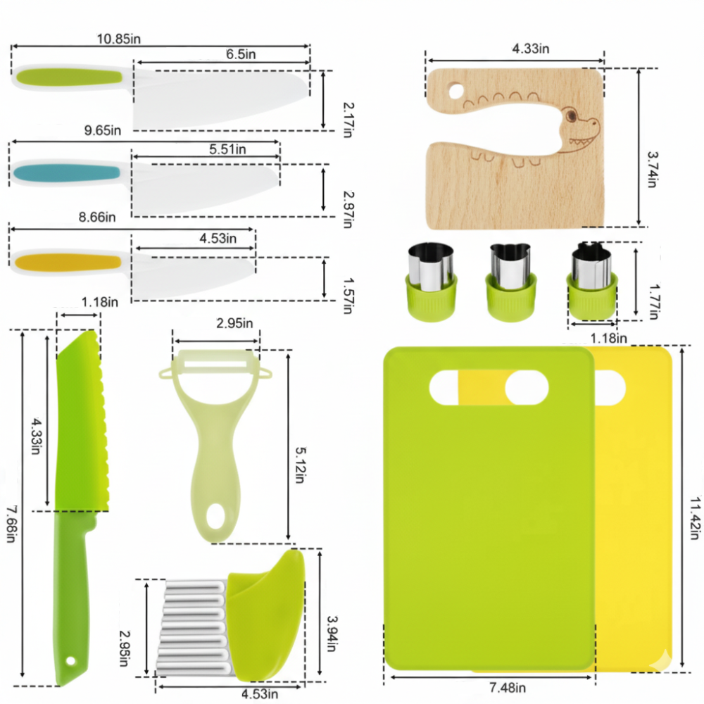 Kids Kitchen Set Real Cooking Tools