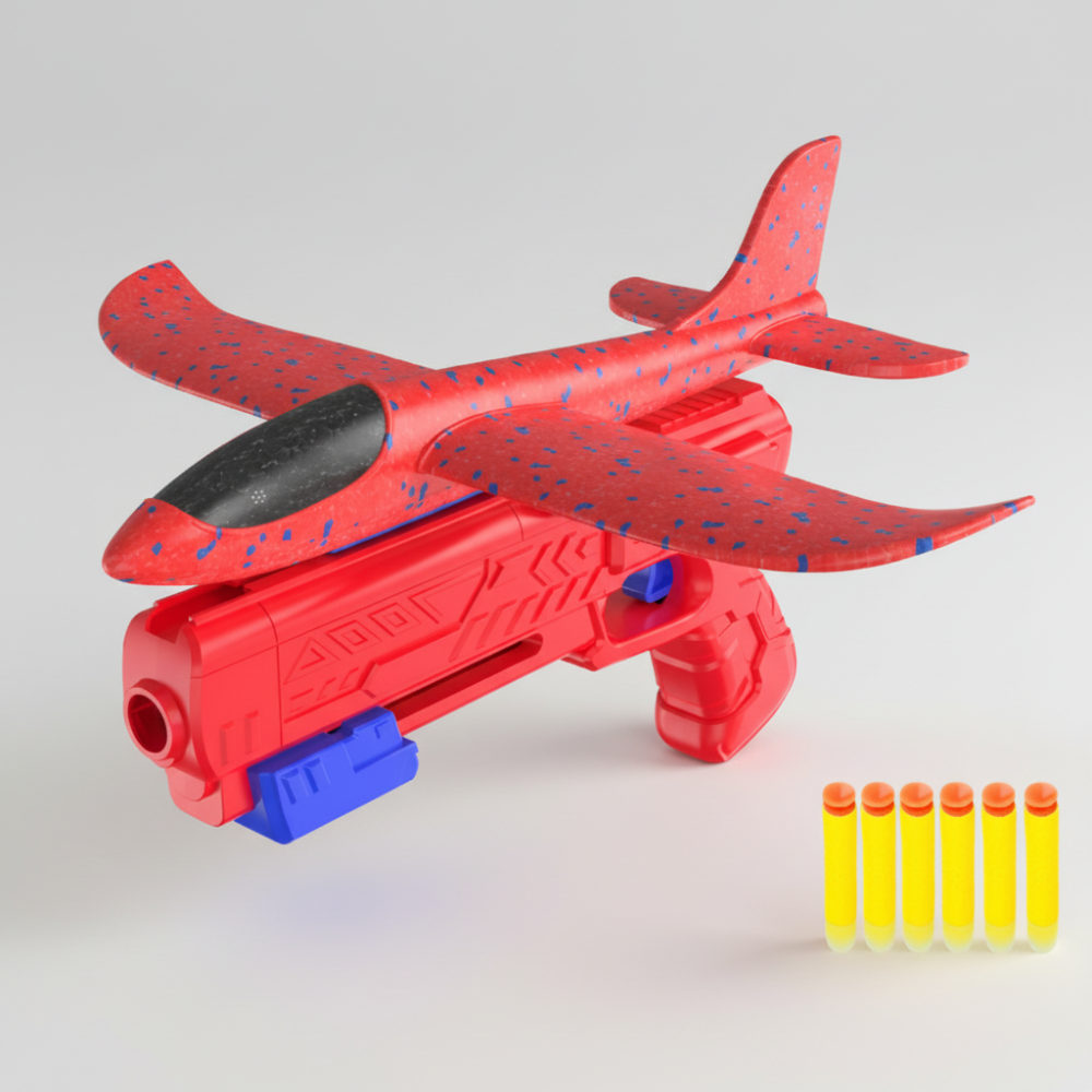 Airplane Toy Foam Glider Launcher Set