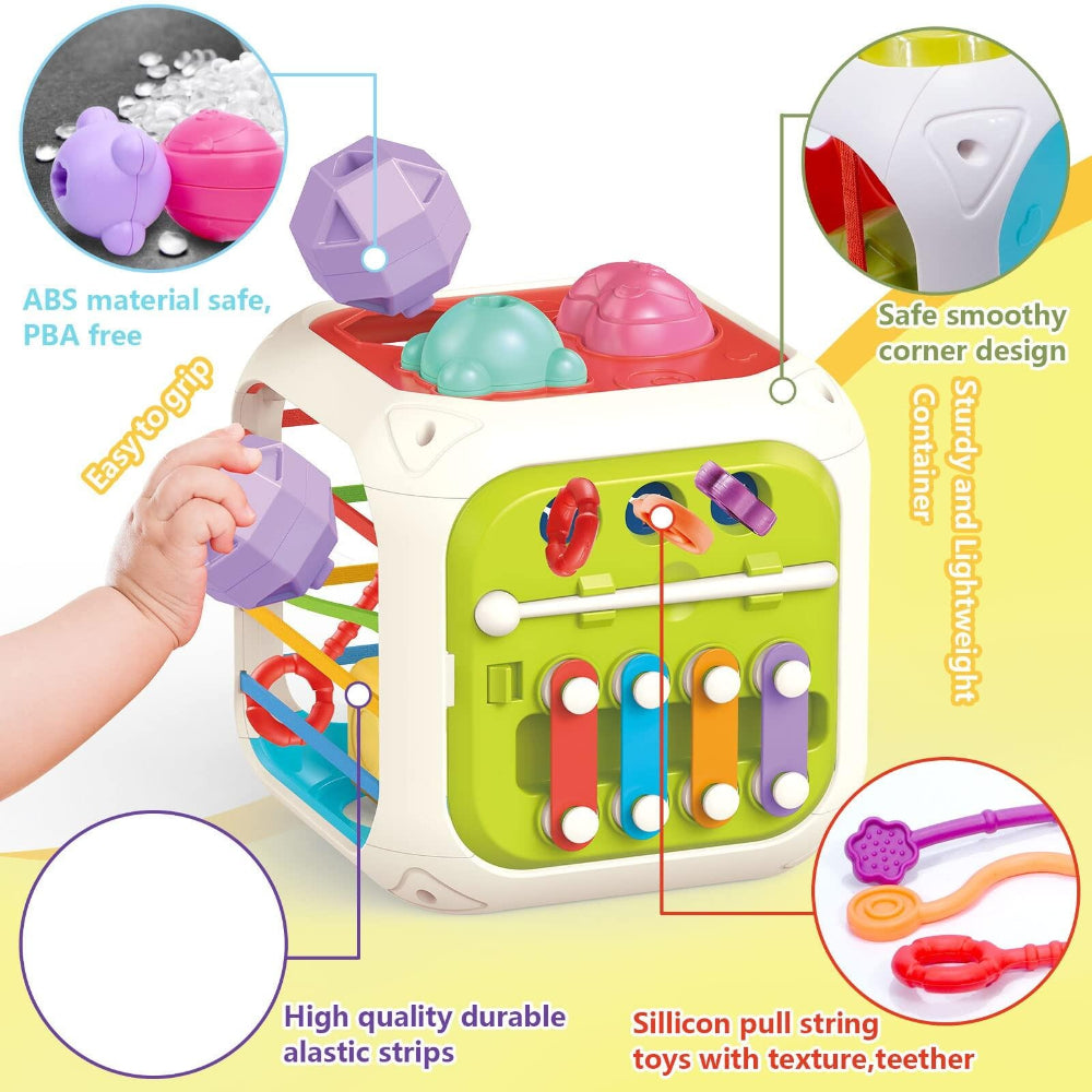 Baby Spielzeug Montessori Aktivitätswürfel Sensorisch Formen sortieren