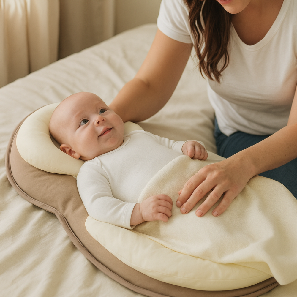 Baby Pillow Flat Head Support Ergonomic Newborn Sleep Cushion