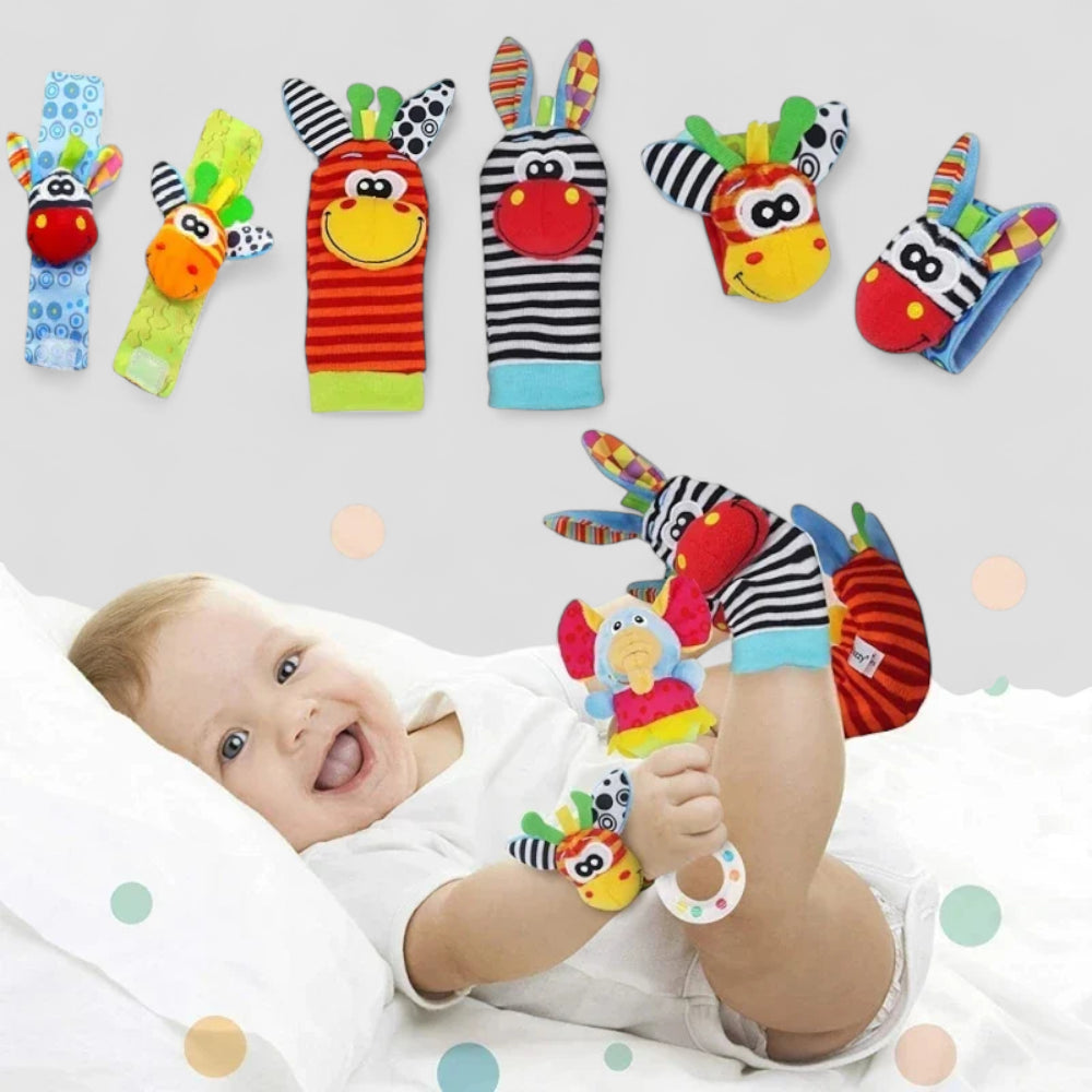Baby Rattle Socks Wrist Toy Set Sensory