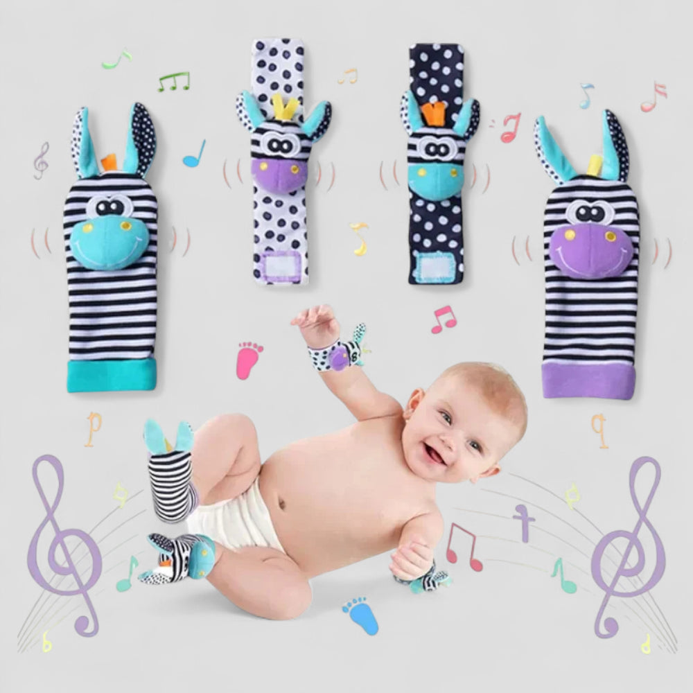 Baby Rattle Socks Wrist Toy Set Sensory