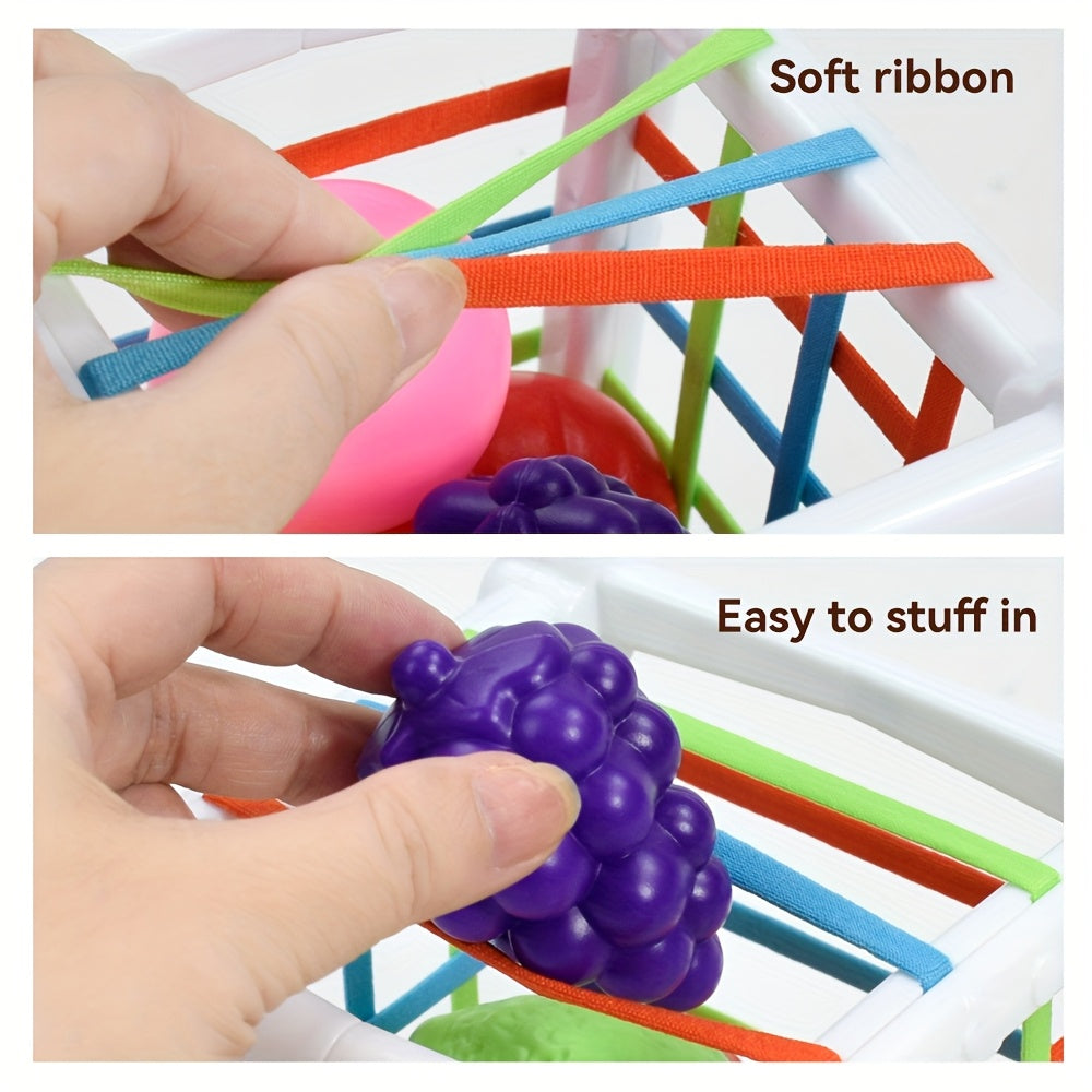 Baby Sensory Toys Shape Sorter Cube Fruits Activity Toy 9