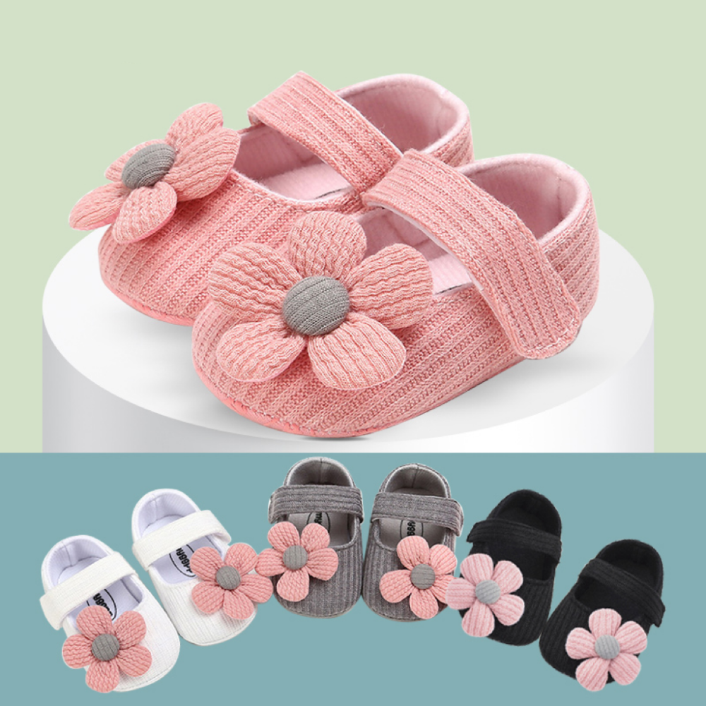 Baby Shoes First Walker Cute Flower Bow Style 21