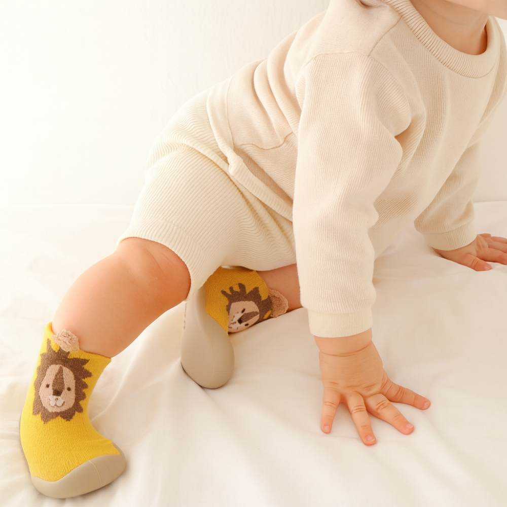 Baby Walking Shoes Non Slip Knit Upper Soft Sole