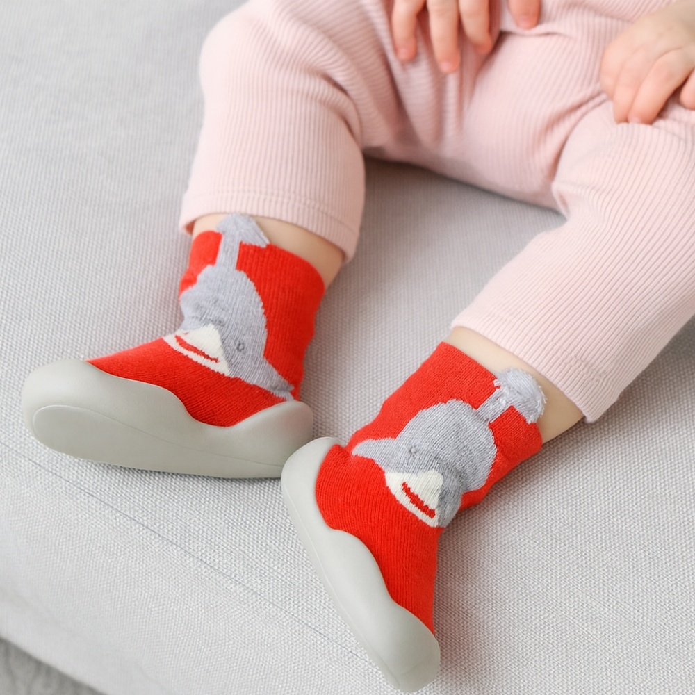 Baby Walking Shoes Non Slip Knit Upper Soft Sole