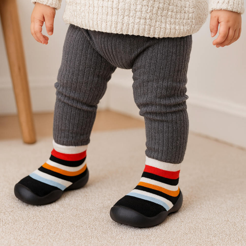 Baby Walking Shoes Non Slip Knit Upper Soft Sole