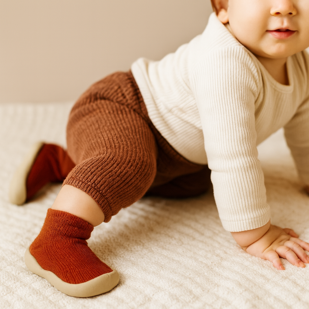 Baby Walking Shoes Non Slip Knit Upper Soft Sole