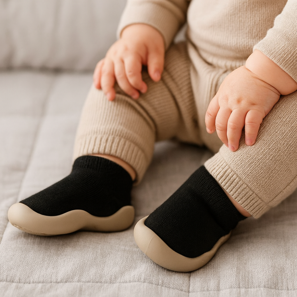 Baby Walking Shoes Non Slip Knit Upper Soft Sole
