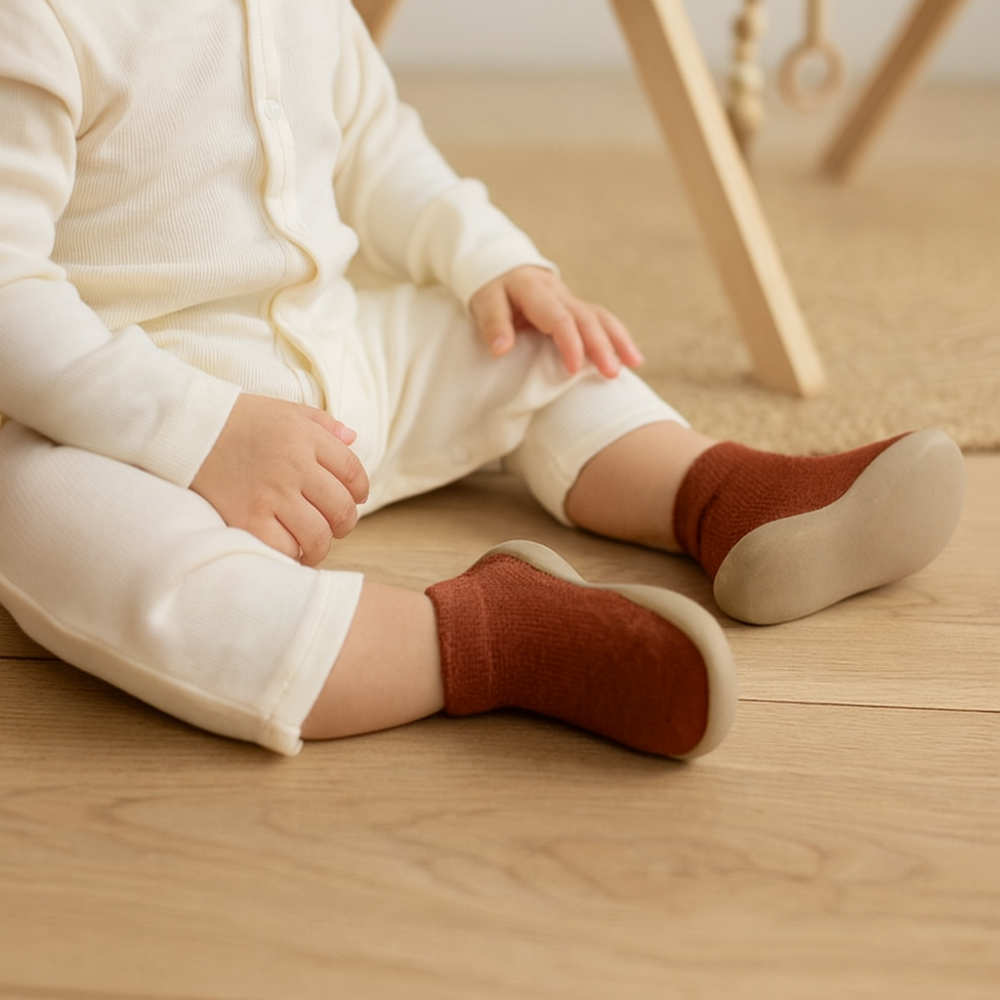 Baby Walking Shoes Non Slip Knit Upper Soft Sole