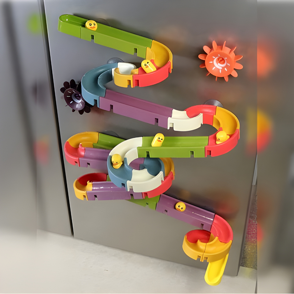 Juego de tobogán de agua para la hora del baño para niños pequeños