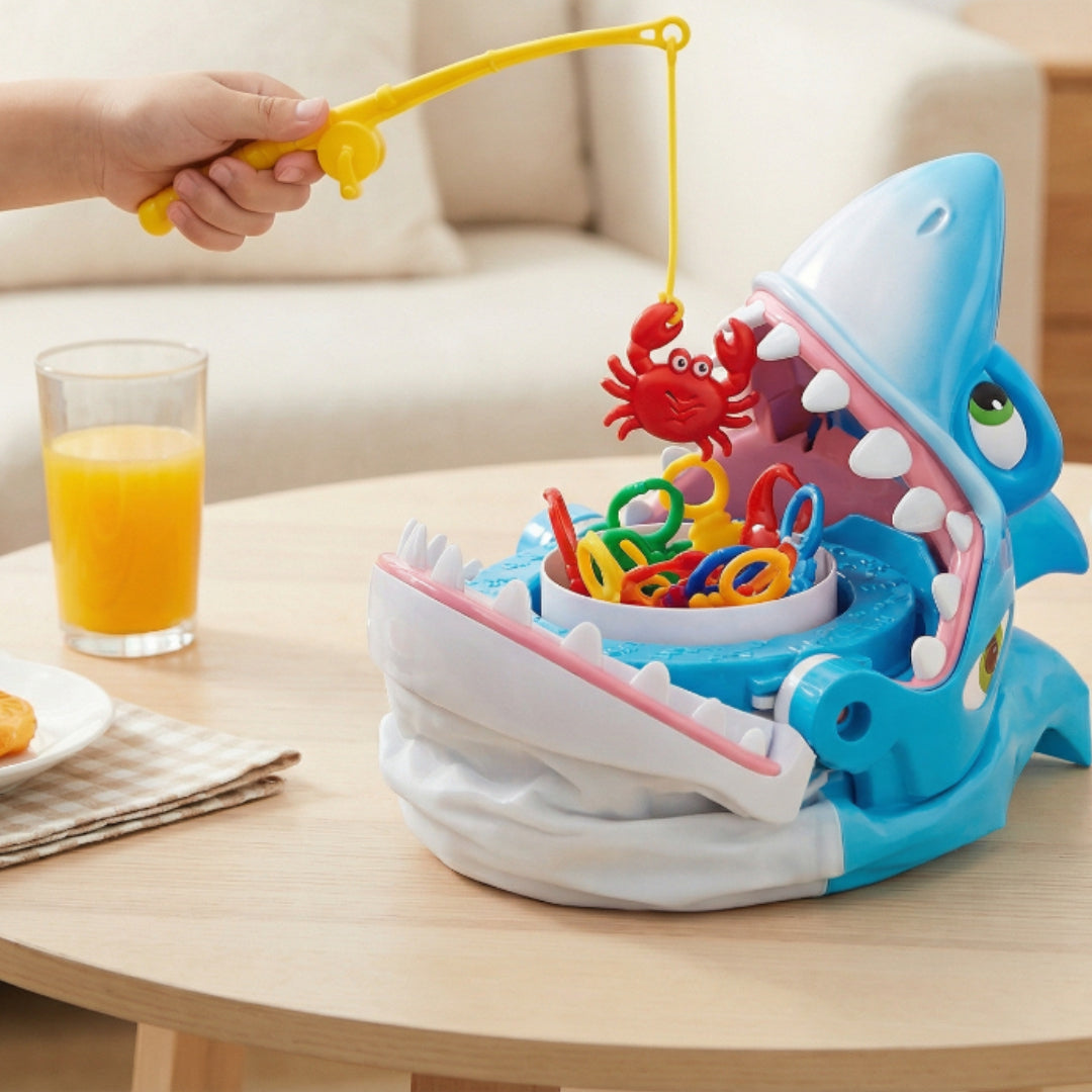 Board Game Fishing Toy Shark Bite Family Activity Set