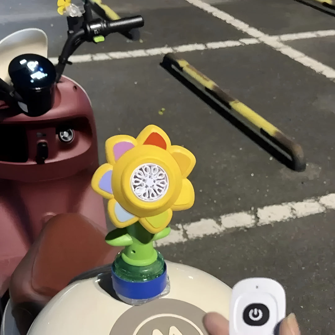 Bubble Machine Kids Bubble Maker Car Vent Flower Toy