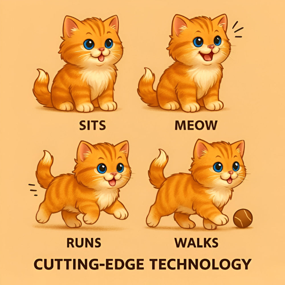 Katzenspielzeug Plüsch Interaktiver Roboter Kinder Spielbegleiter