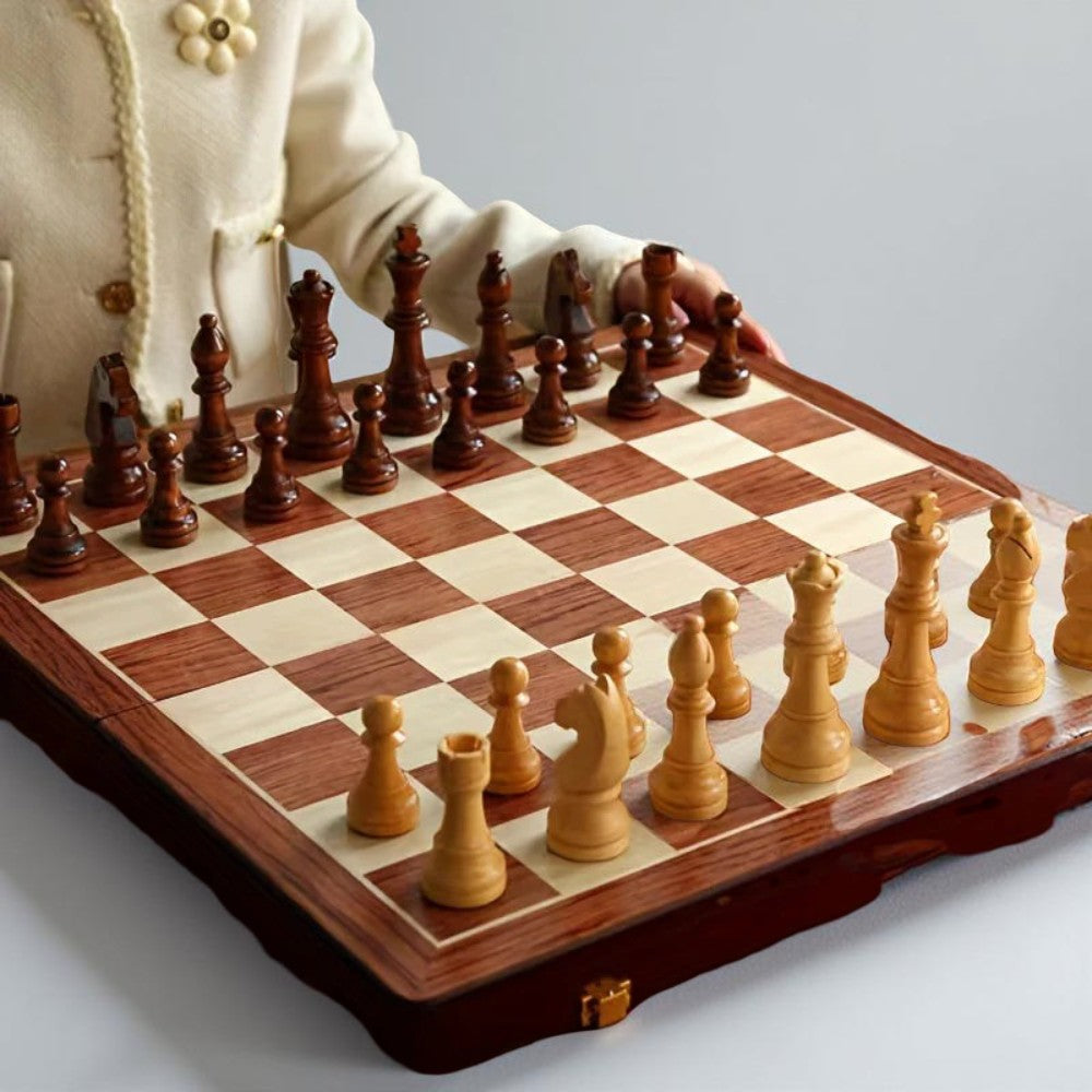 Schachset Holz Klappbares Aufbewahrungs Brettspiel