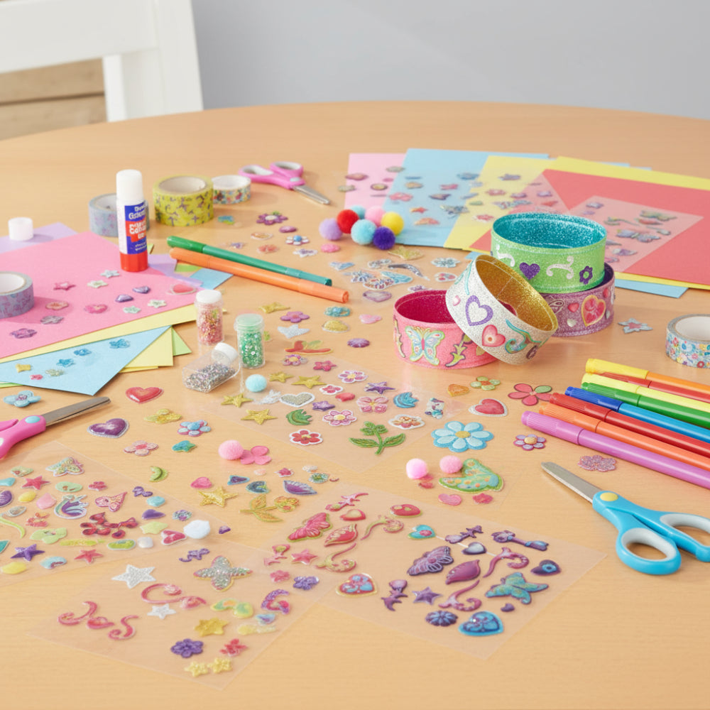 DIY Bracelet Making Kit Kids Stickers Charms