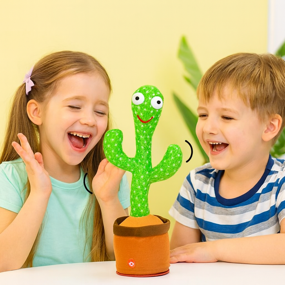 Dancing Cactus Toy Talking Repeat Plush Kids Interactive Musical