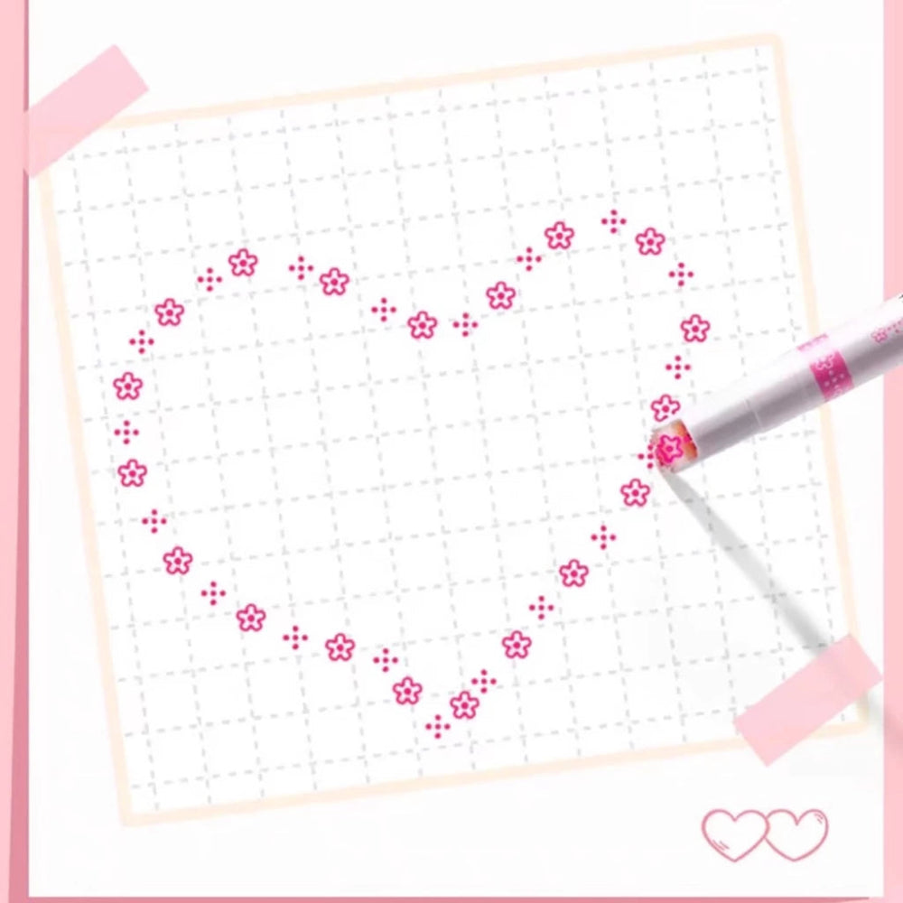 Dual Tip Highlighters Wavy Line Marker Set