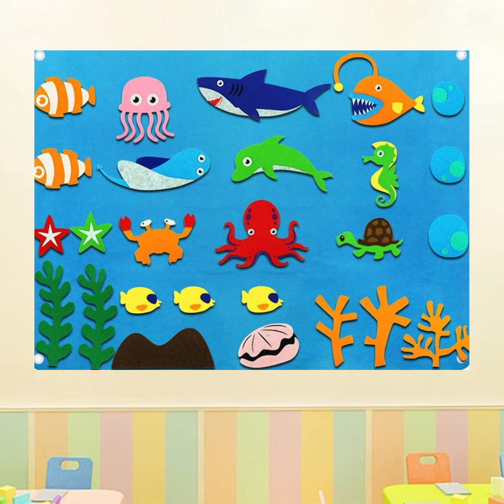 Felt Board Educational Toy Set Kids