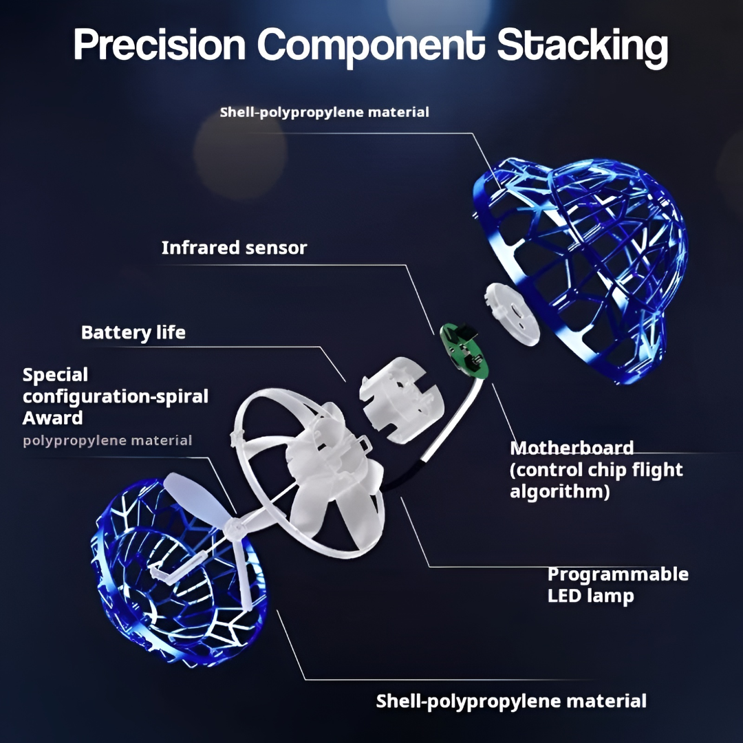 Flying Toy LED Hover Ball Interactive Hand Control Game