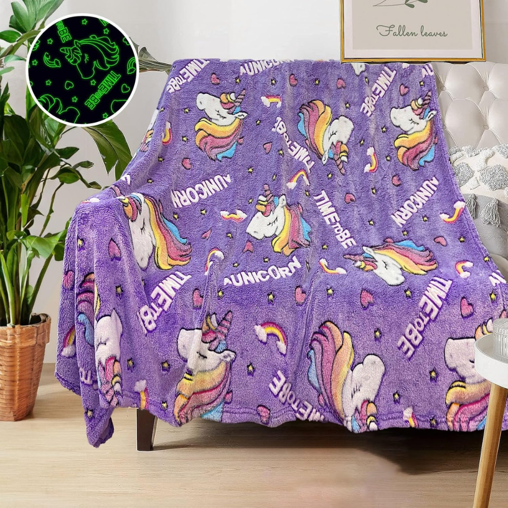 Kids Glowing Blanket Soft Throw