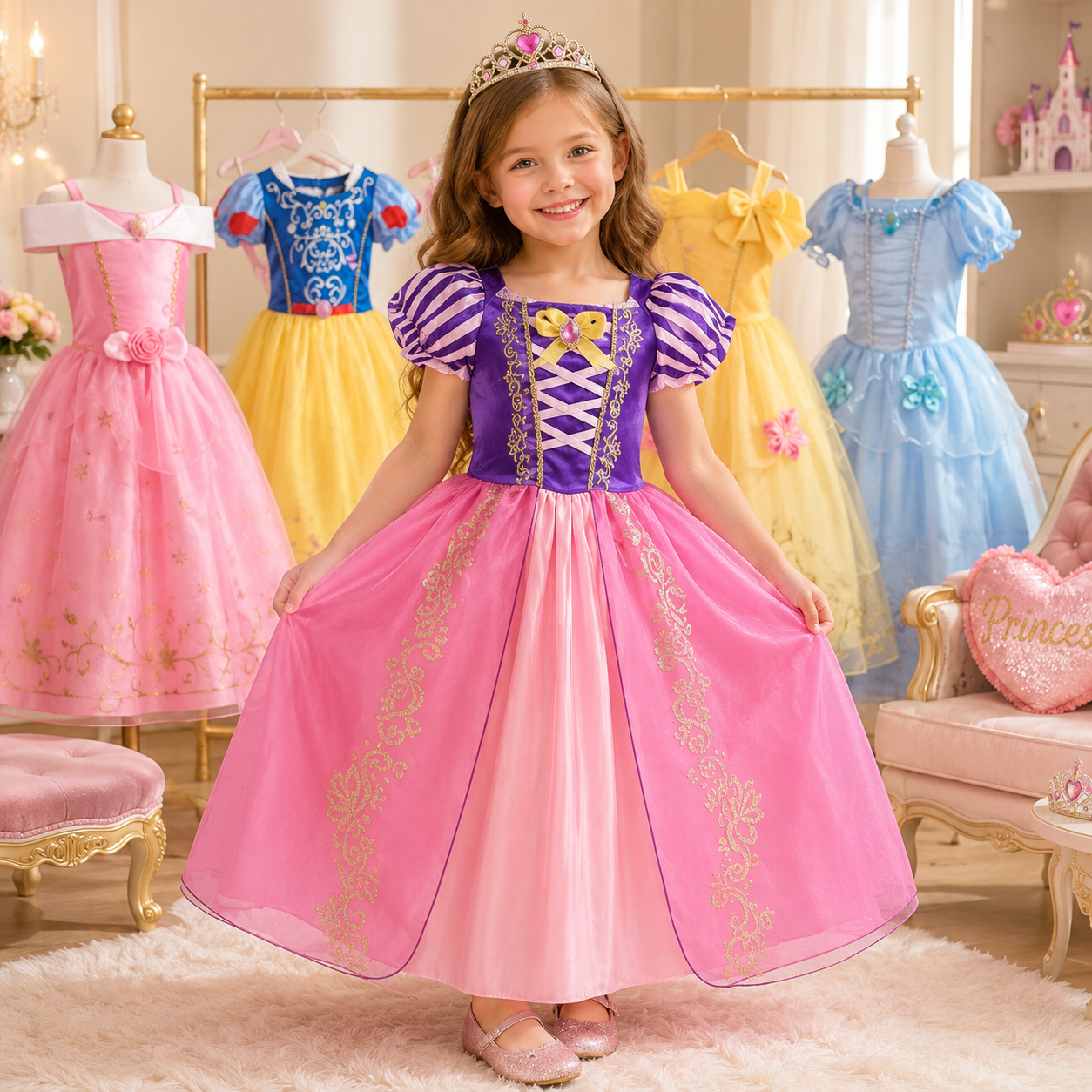 Halloween Costume Girls Princess Dress Tutu Ball Gown