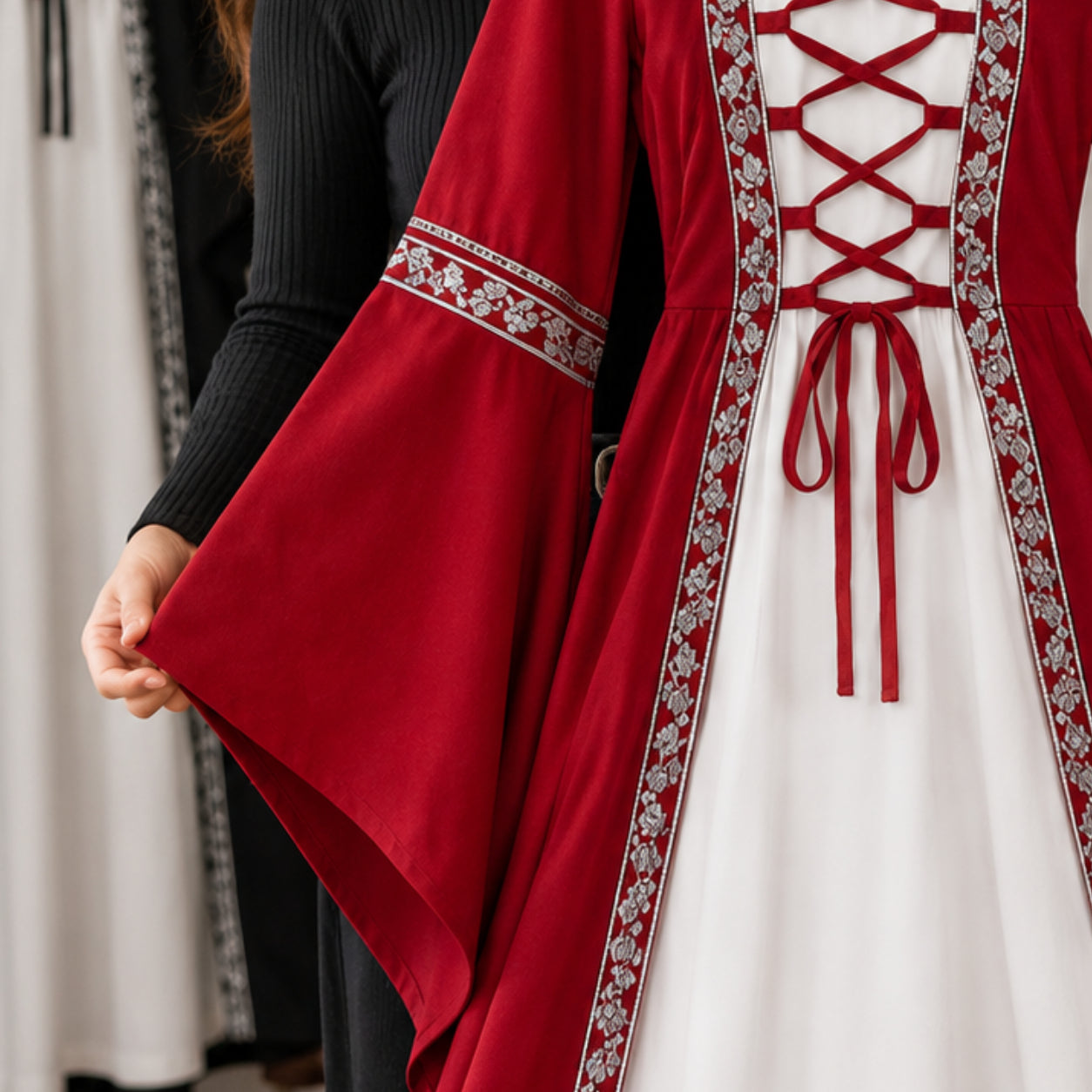 Halloween Costume Women Medieval Gothic Queen Dress