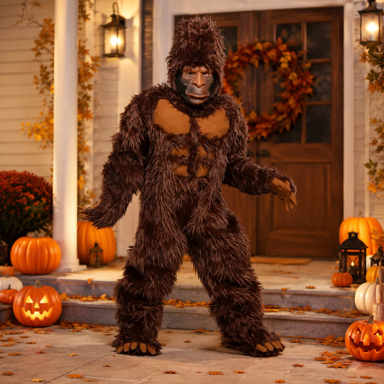 Halloween Costumes Gorilla Animal Full Body Cosplay Suit