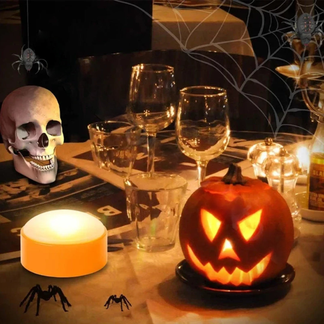 Halloween Decorations LED Pumpkin Lights Battery Candle Set