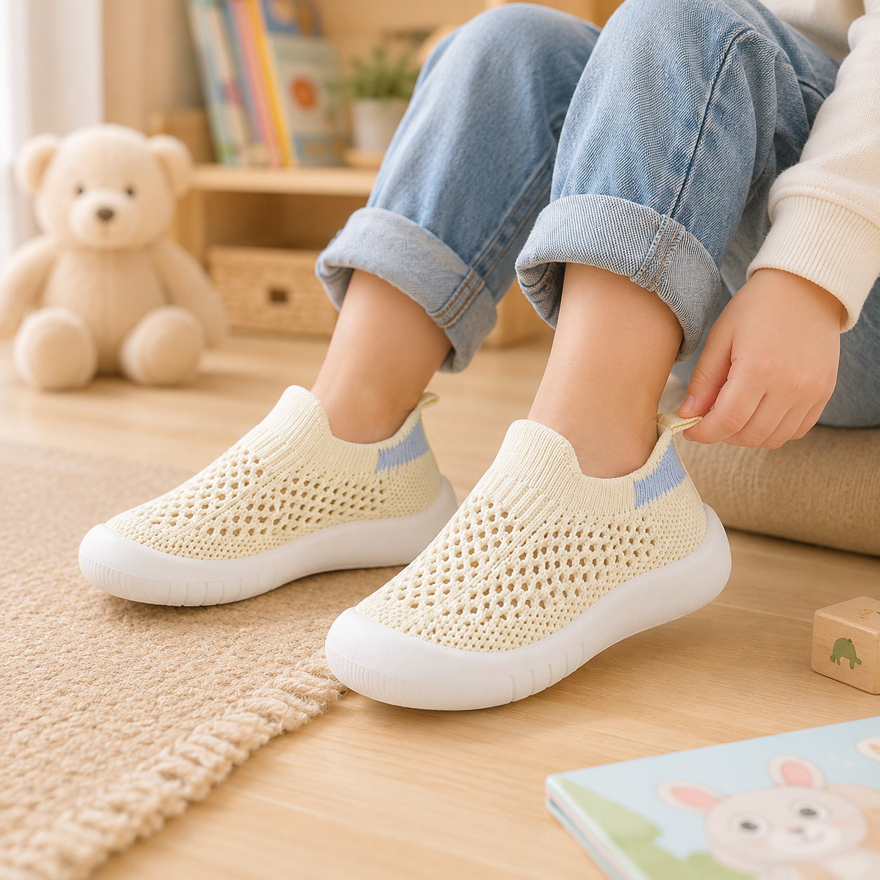 Kids Sneakers Slip On Breathable Casual Walking Shoes