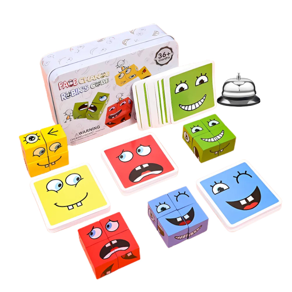 Kids Toy Expression Matching Puzzle Block Game Set