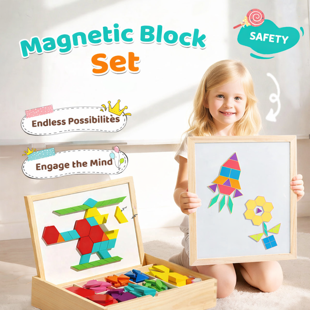 Kinder Spielzeug Magnetischer Baustein Puzzle Kreativspielset