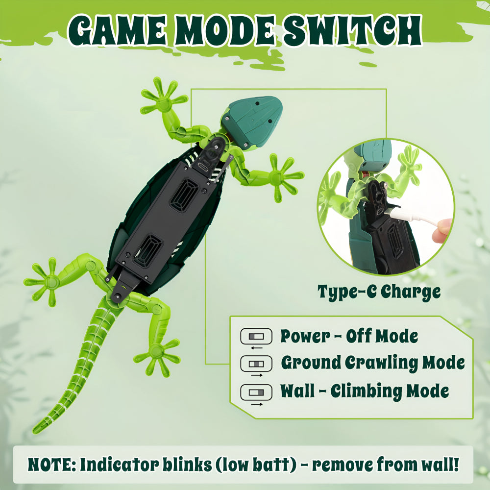 Kids Toy Remote Control Wall Climbing Lizard ABS Figure
