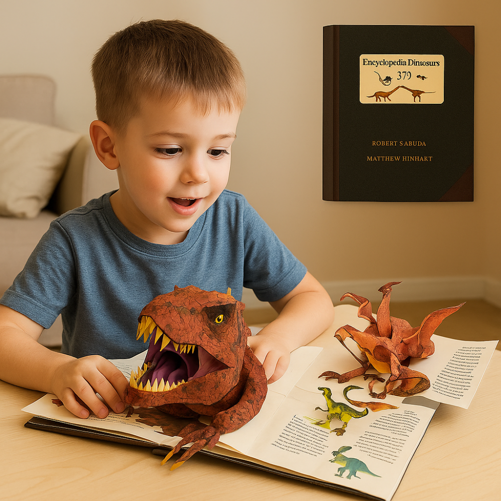 Kids Books Dinosaur Pop Up 3D Interactive Educational Science Gift