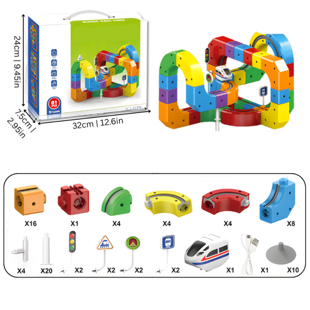 Kids Building Track Toy Set Creative Vehicle Racing Fun 7