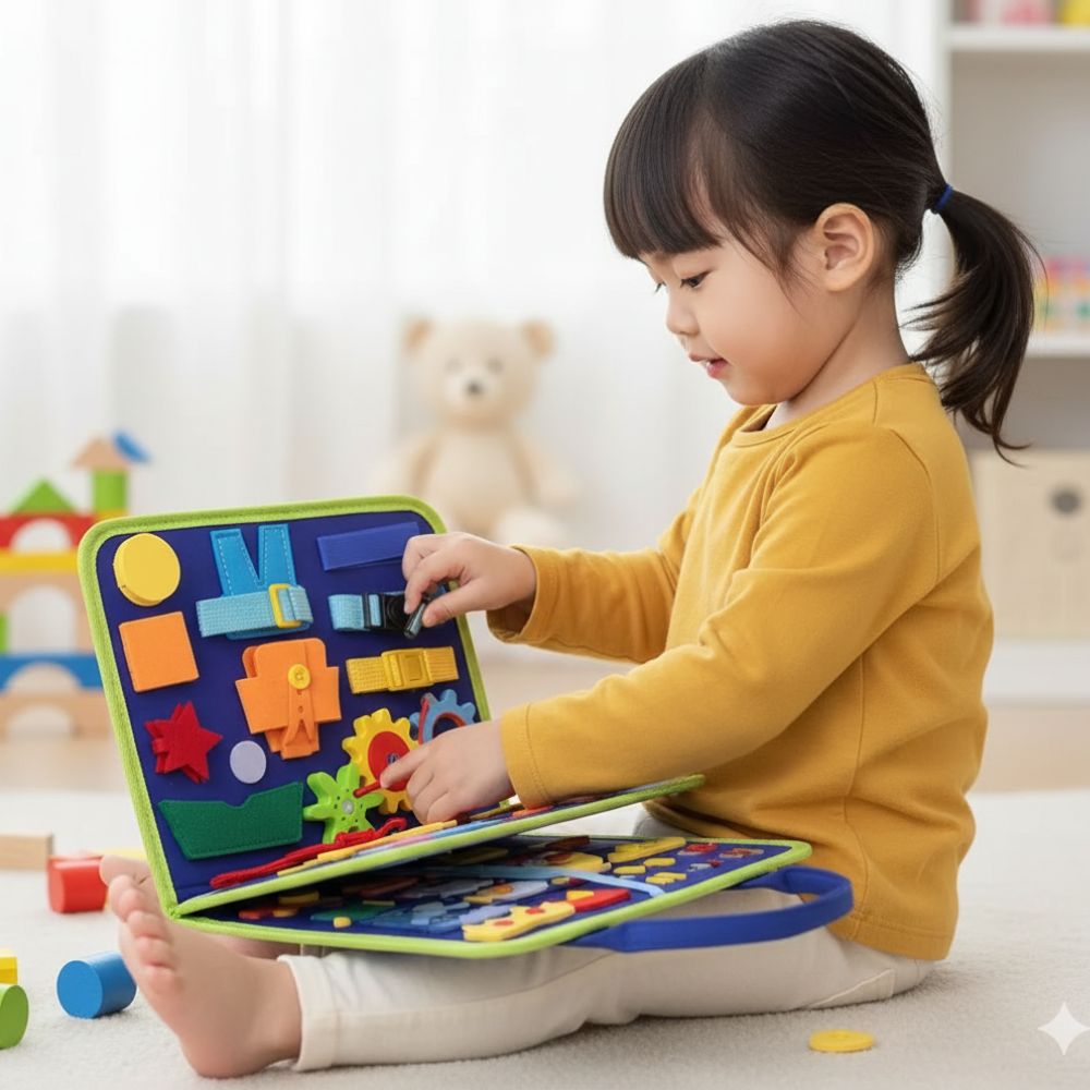 Kids Busy Board Montessori Sensory Learning Toy
