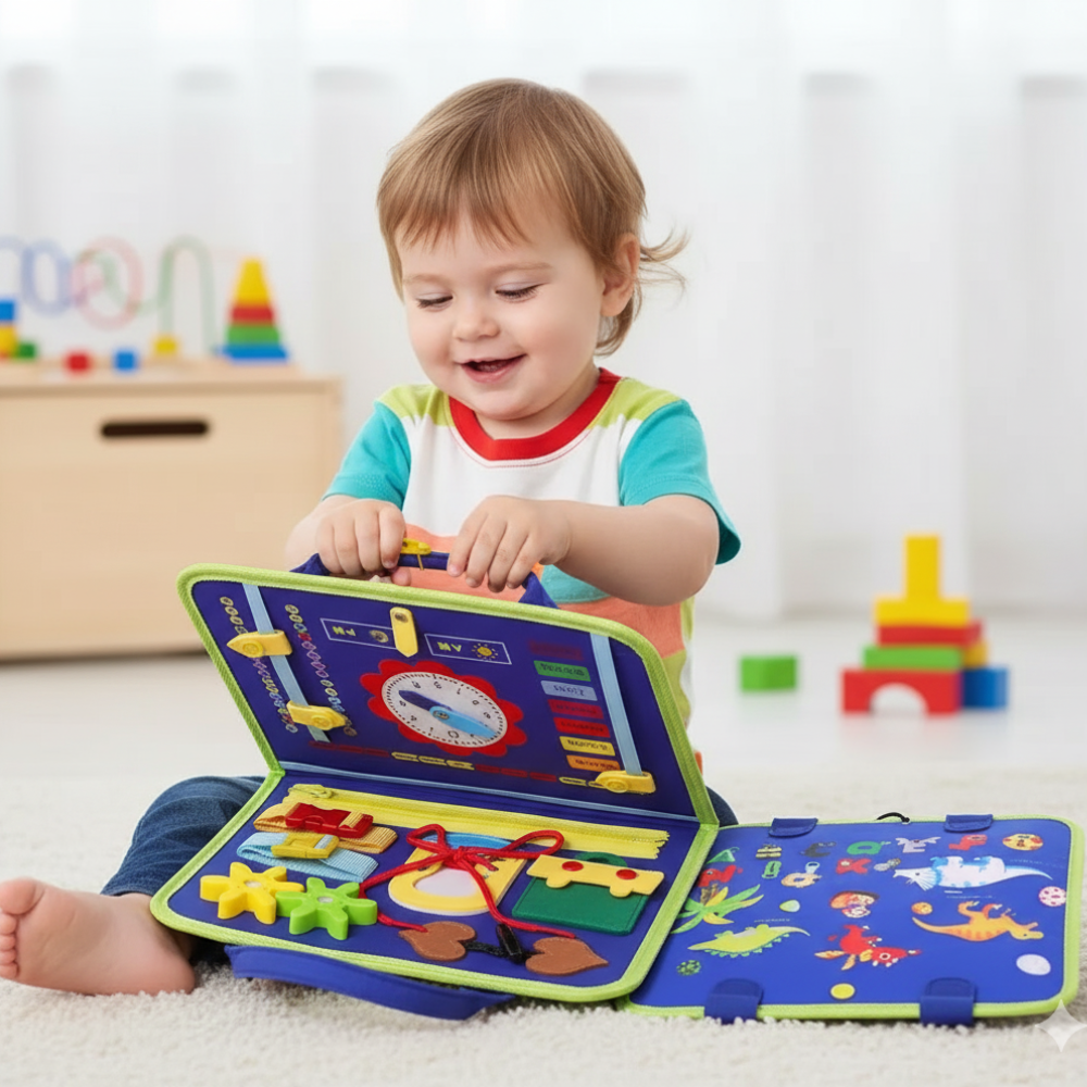 Kids Busy Board Montessori Sensory Learning Toy