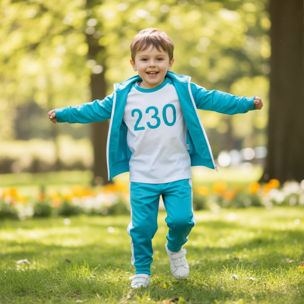 Kinder Halloween Kostüm Trainingsanzug Outfit mit Nummerndruck Set