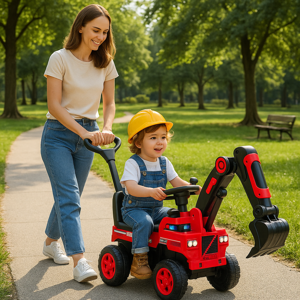 Kids Ride On Excavator Push Car Toy Vehicle
