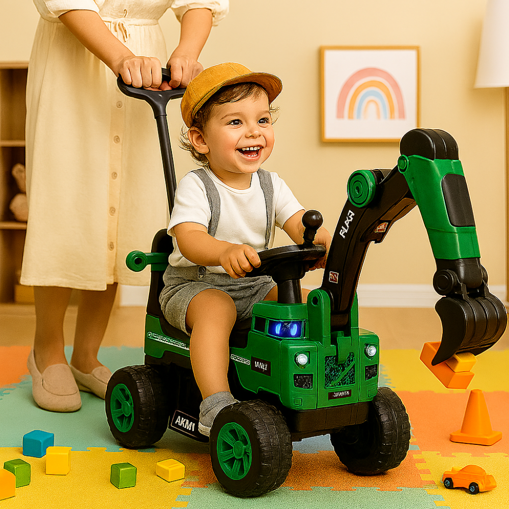 Kids Ride On Excavator Push Car Toy Vehicle
