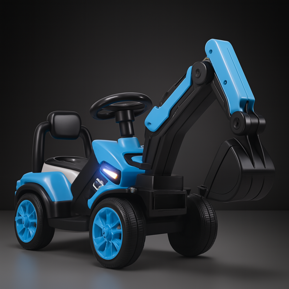 Kids Ride On Excavator Toy Digger Seat Steering Wheel Car