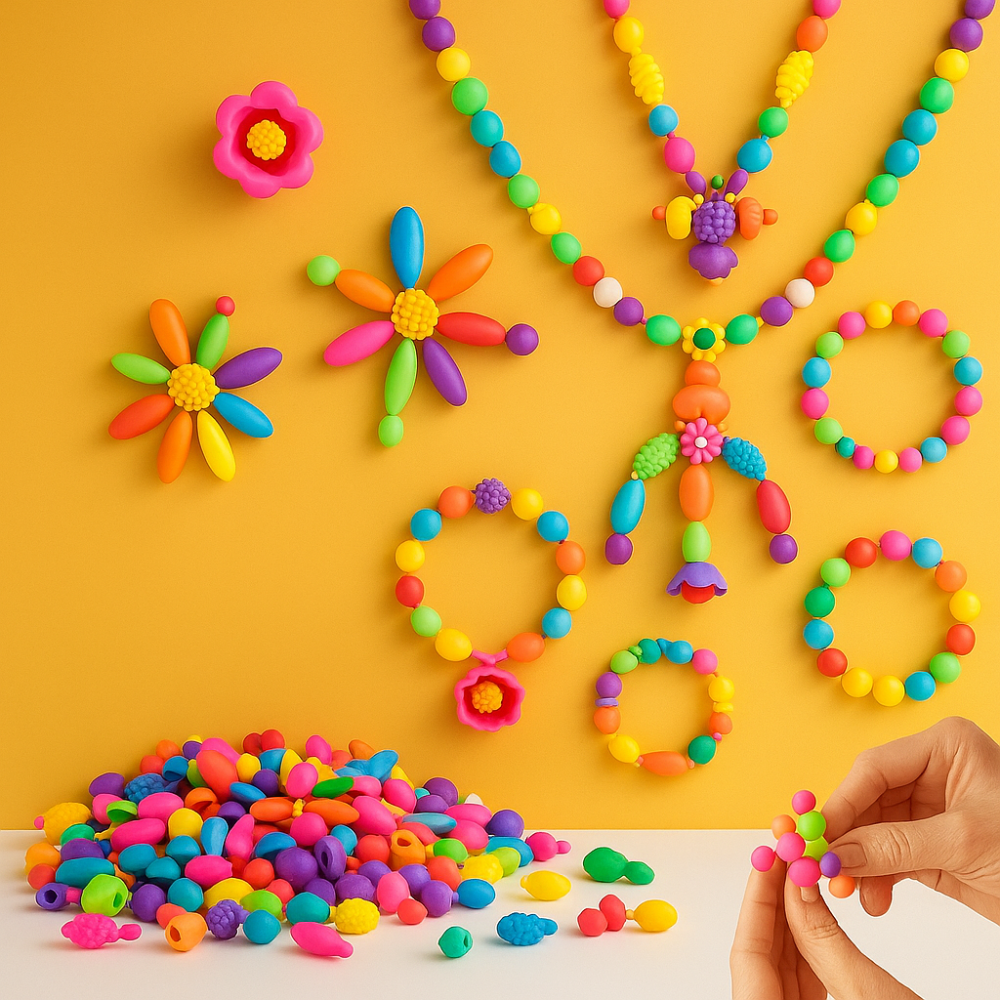 Kids Toys Building Blocks Jewelry Making Craft Kit Creative Set