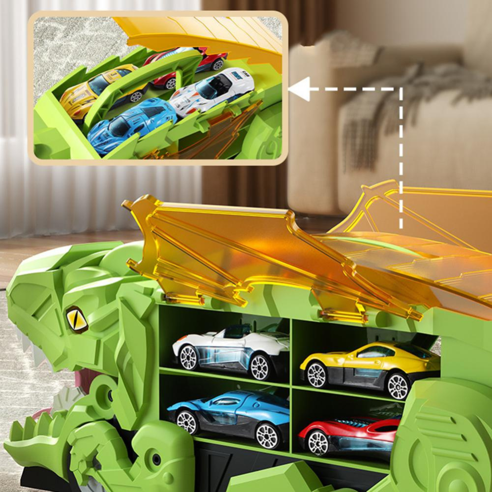 Kids Toys Dinosaur Truck Car Carrier Playset Storage Transforming