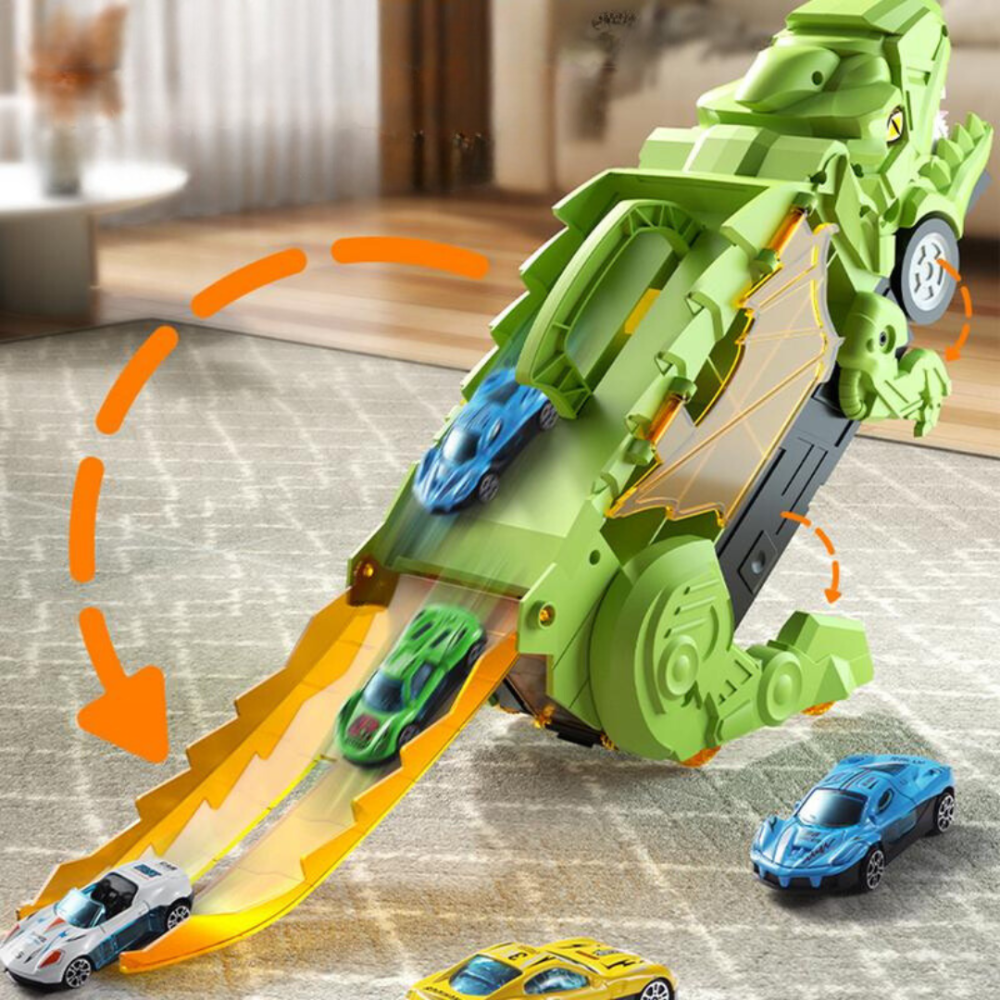Kids Toys Dinosaur Truck Car Carrier Playset Storage Transforming