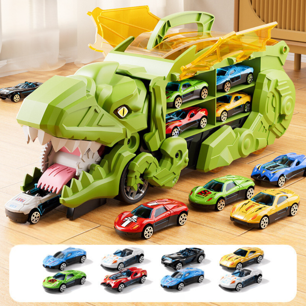 Kids Toys Dinosaur Truck Car Carrier Playset Storage Transforming