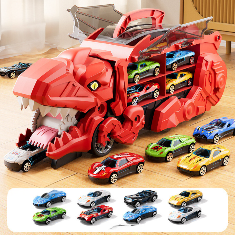 Kids Toys Dinosaur Truck Car Carrier Playset Storage Transforming