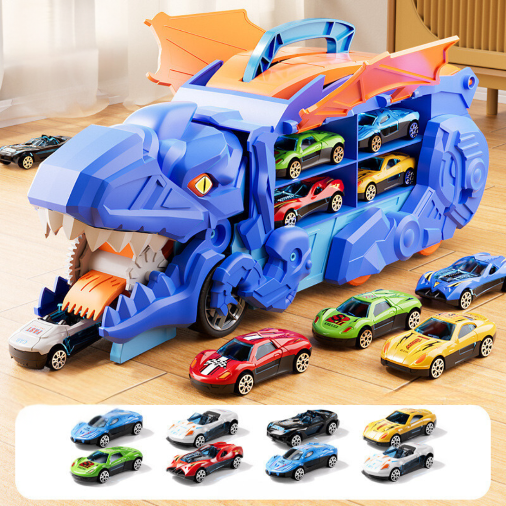 Kids Toys Dinosaur Truck Car Carrier Playset Storage Transforming