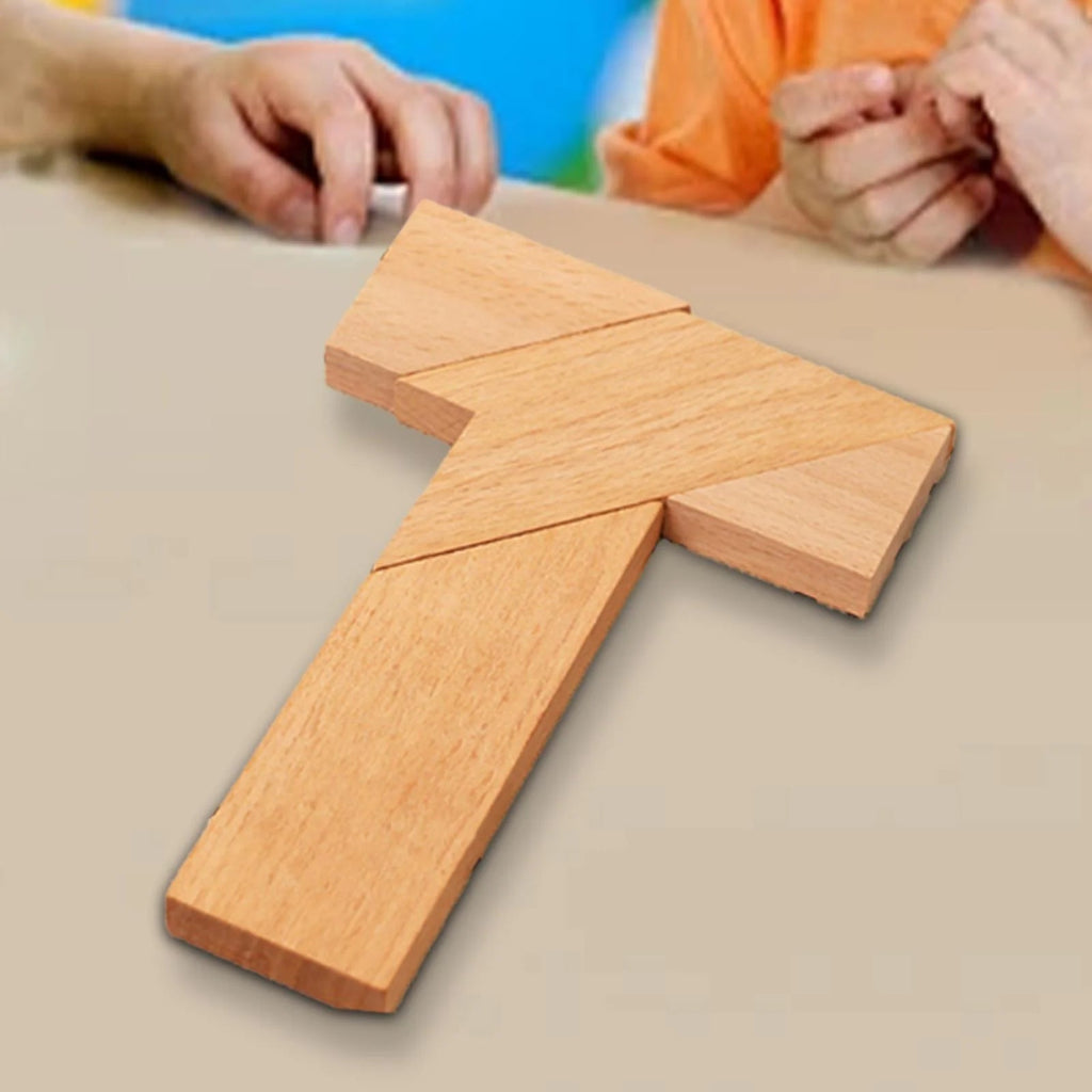 Kids Wooden Tangram Puzzle Educational Geometry Toy 6